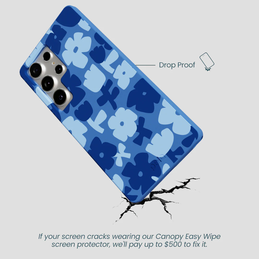 Electric Blue Daydream Blooms Samsung Galaxy S25 Ultra Case - Image 5
