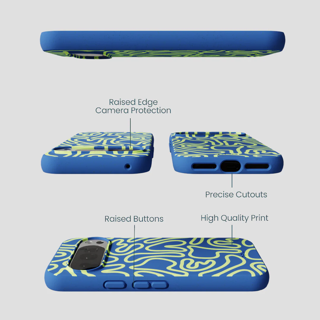 Electric Blue Dizzy Dreams Google Pixel 10/10 Pro Case - Image 3