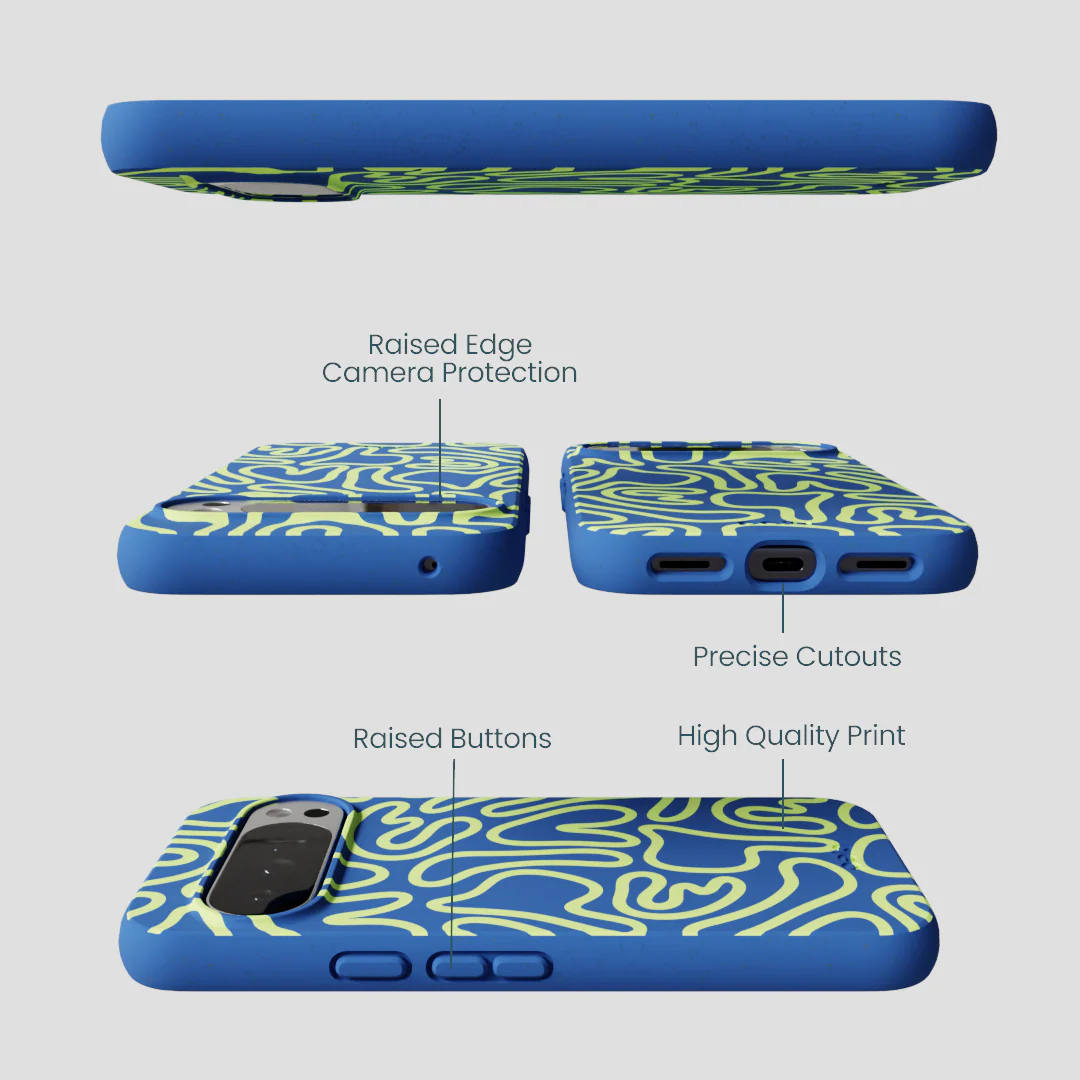 Electric Blue Dizzy Dreams Google Pixel 10 Pro XL Case - Image 3