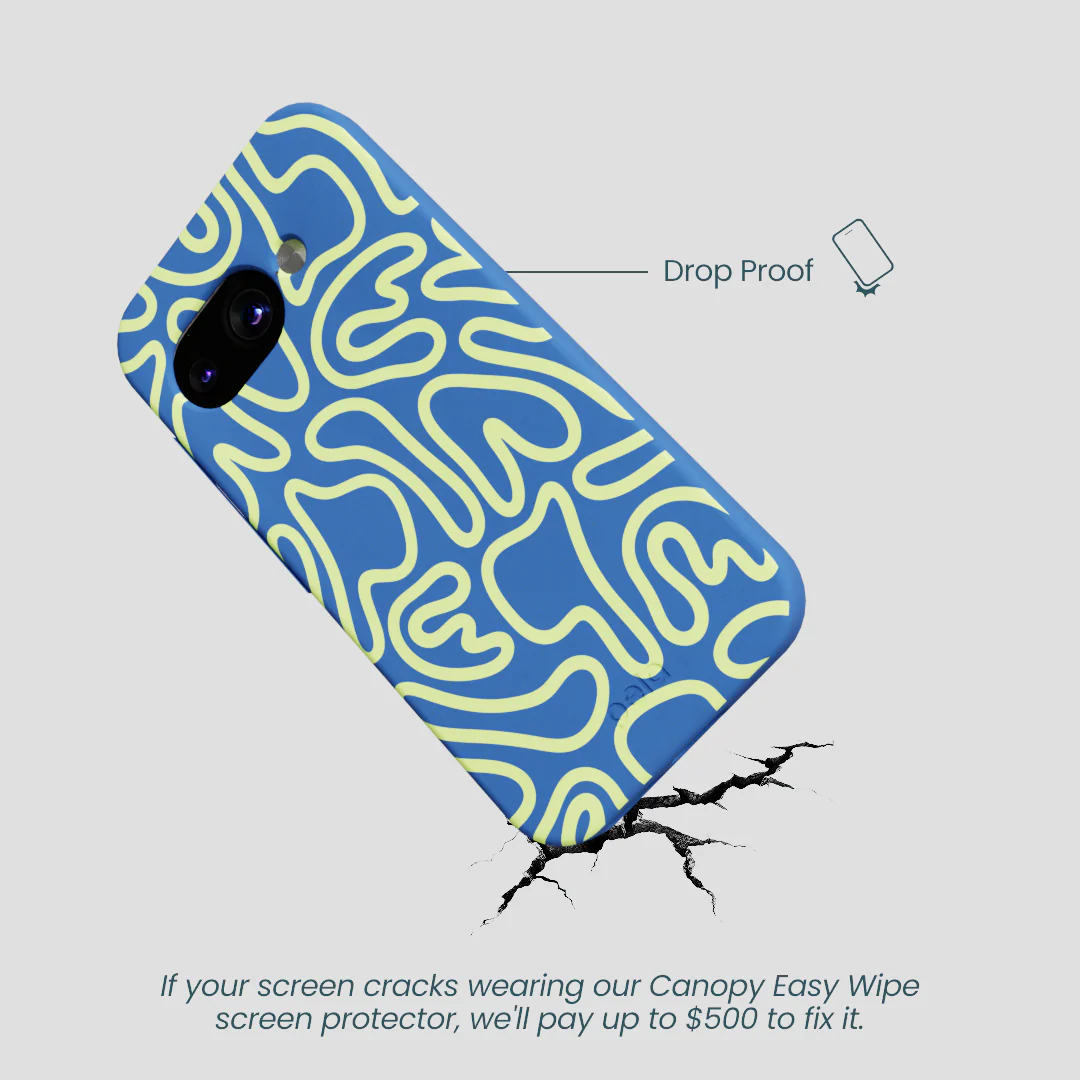 Electric Blue Dizzy Dreams Google Pixel 9a Case - Image 5