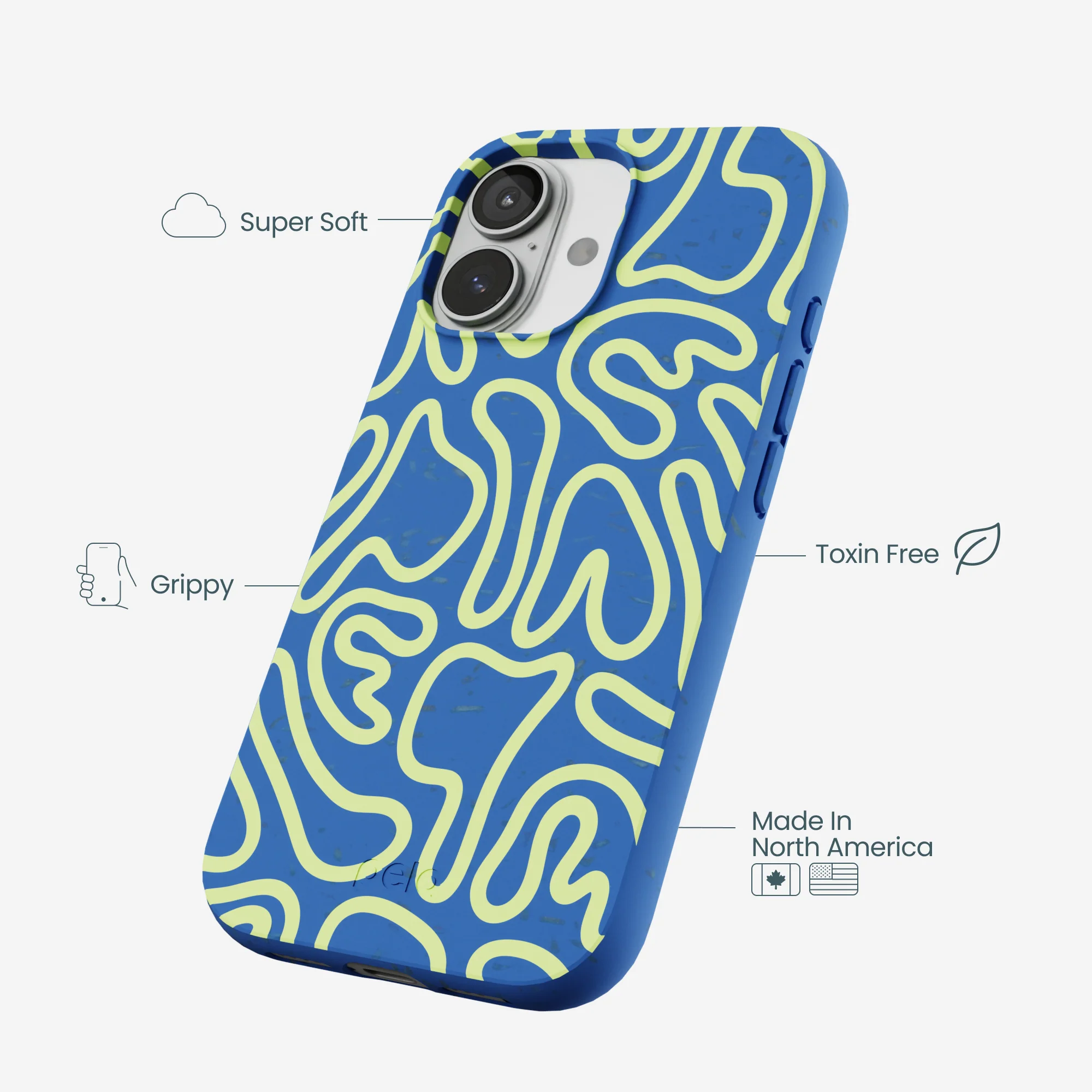 Electric Blue Dizzy Dreams iPhone 17 Case - Image 4