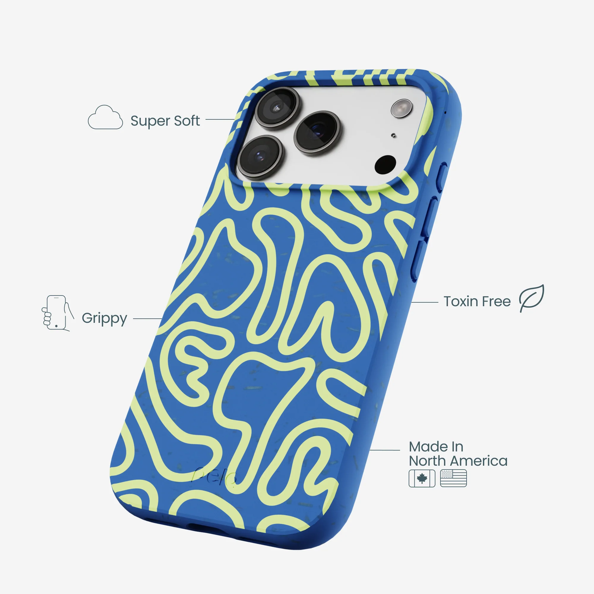 Electric Blue Dizzy Dreams iPhone 17 Pro Case - Image 4