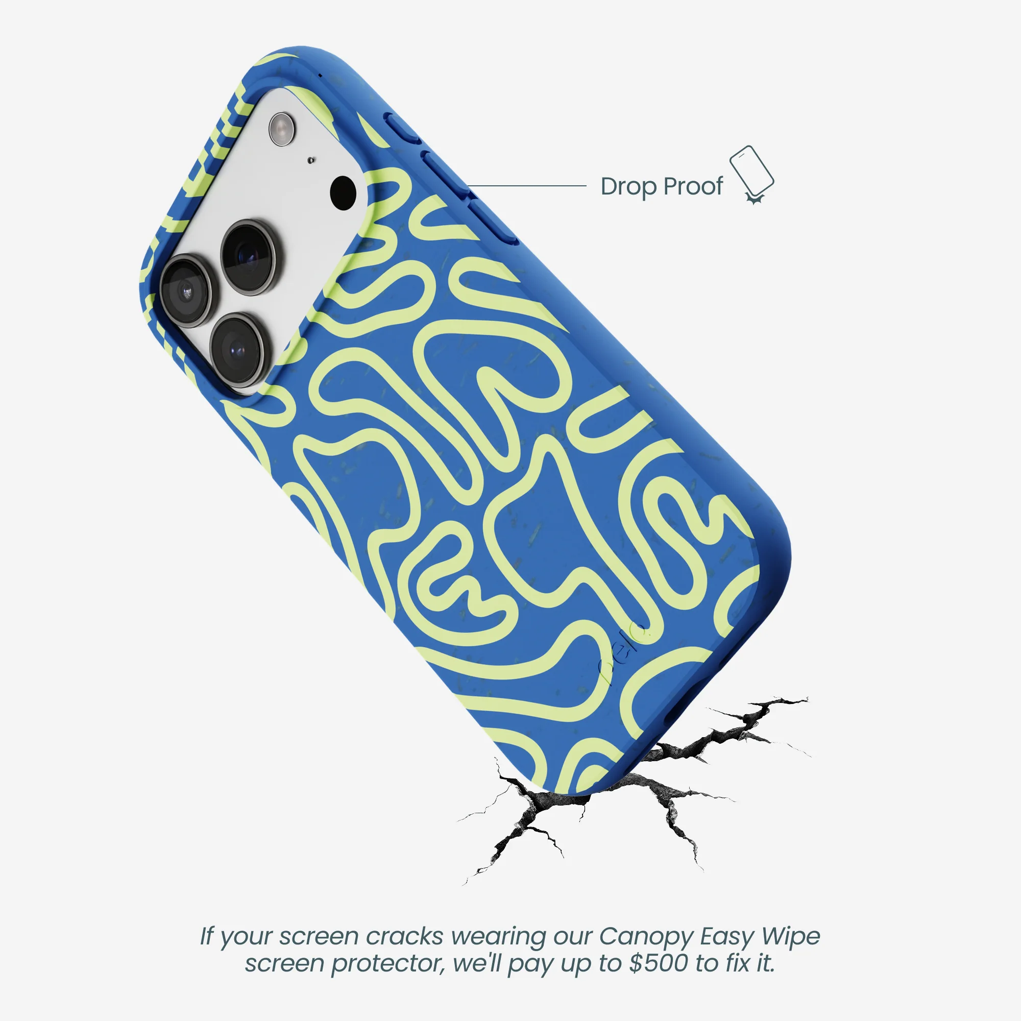 Electric Blue Dizzy Dreams iPhone 17 Pro Case - Image 5