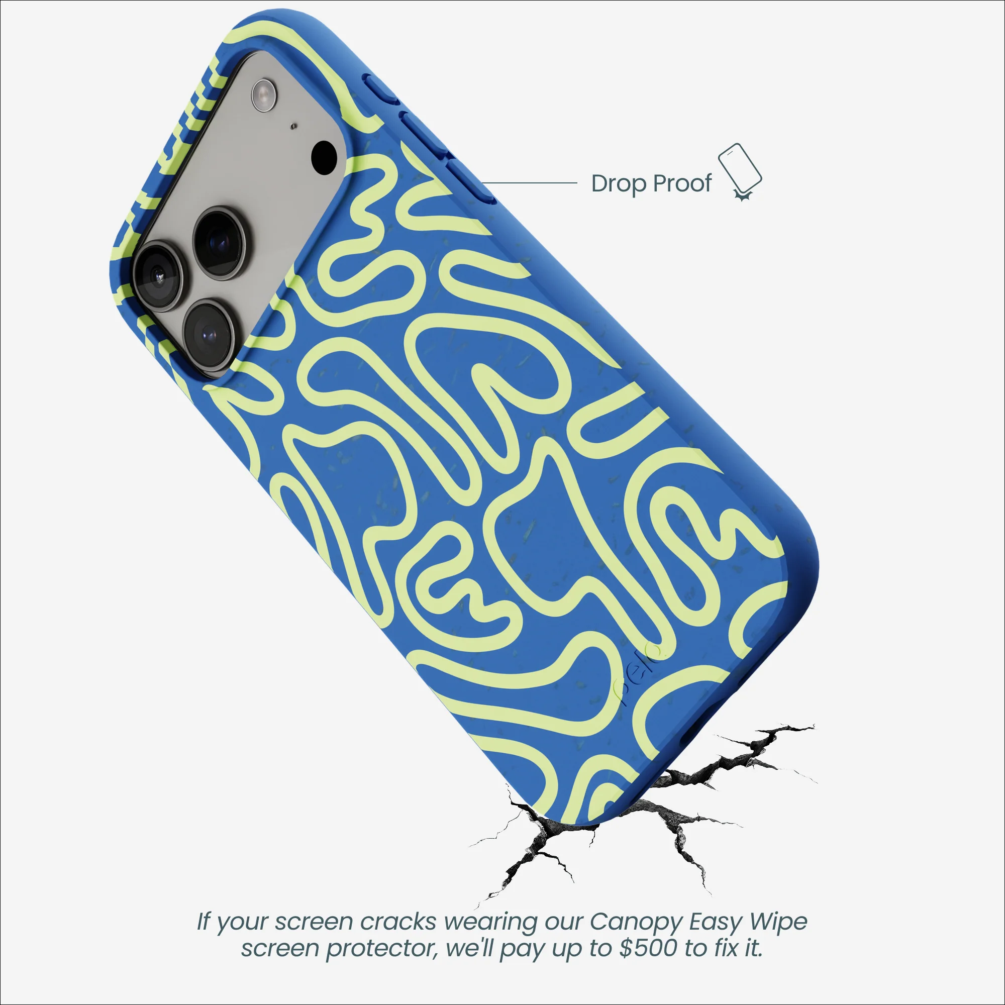 Electric Blue Dizzy Dreams iPhone 17 Pro Max Case - Image 5