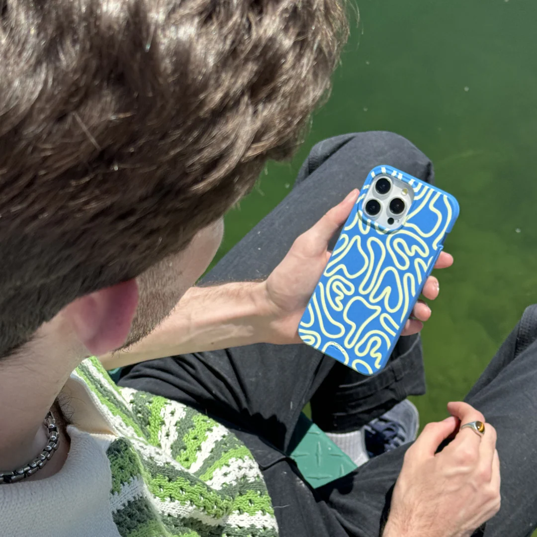 Electric Blue Dizzy Dreams iPhone Air Case - Image 2
