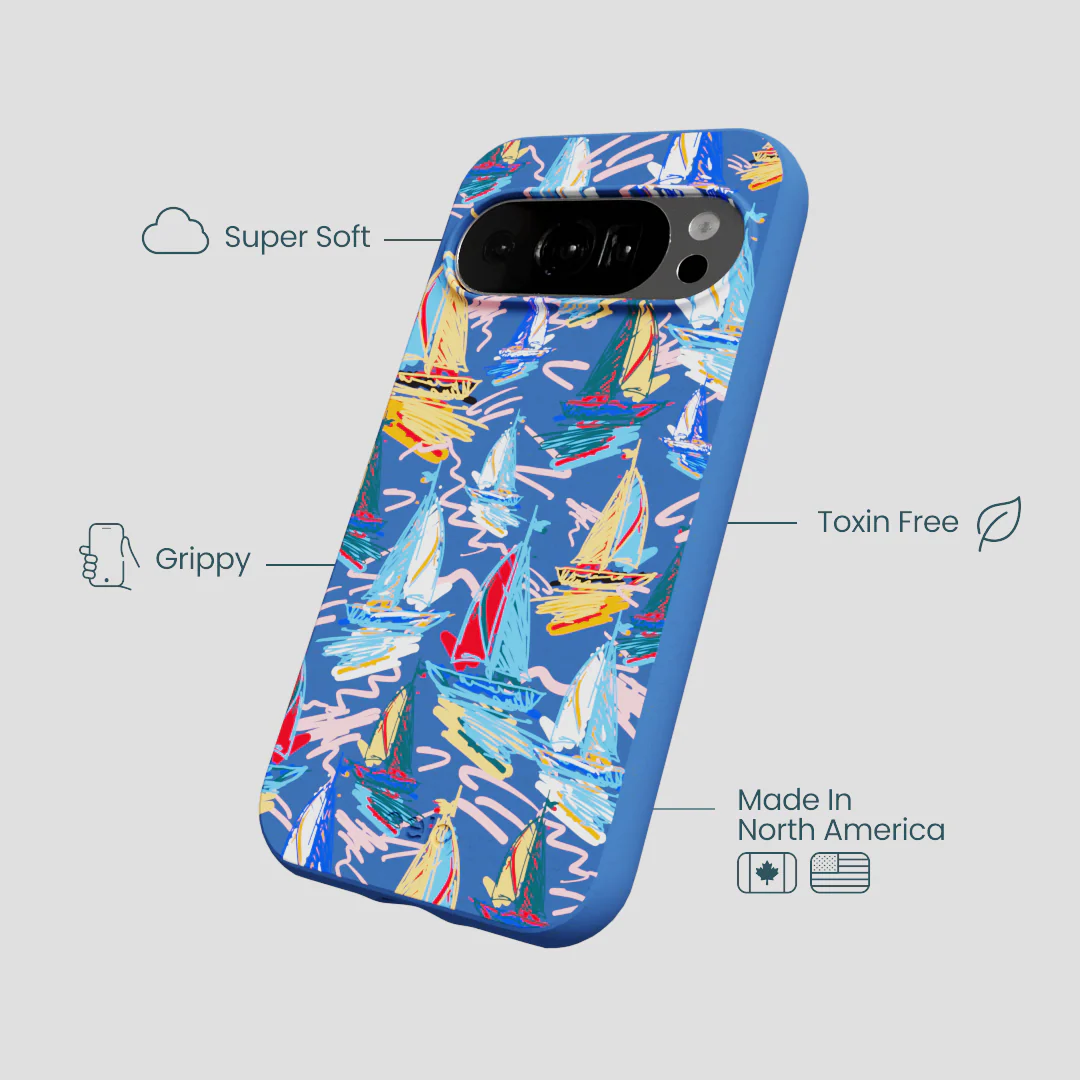 Electric Blue Dockside Dreams Google Pixel 10/10 Pro Case - Image 3