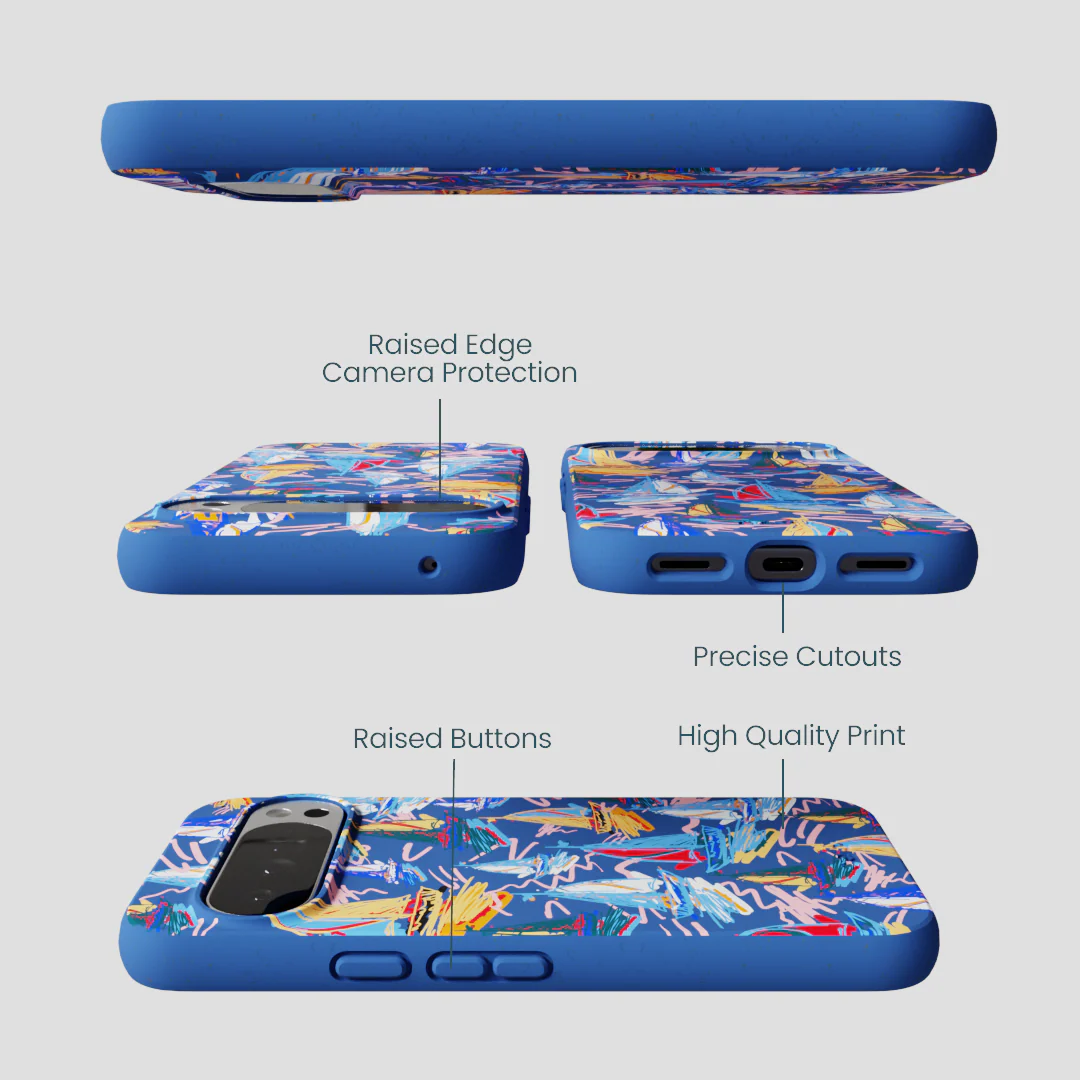 Electric Blue Dockside Dreams Google Pixel 10 Pro XL Case - Image 2