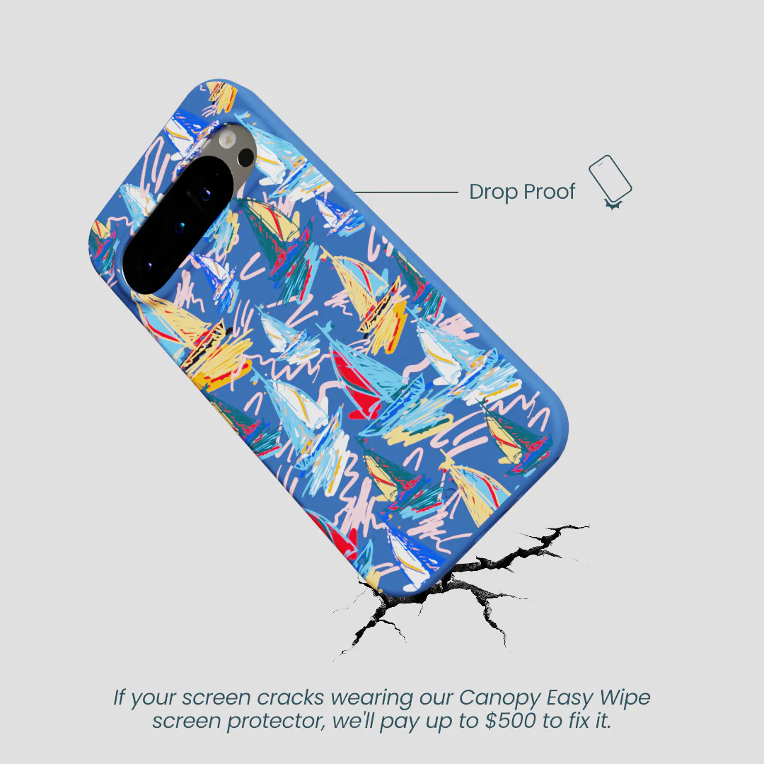 Electric Blue Dockside Dreams Google Pixel 9/9 Pro Case - Image 4