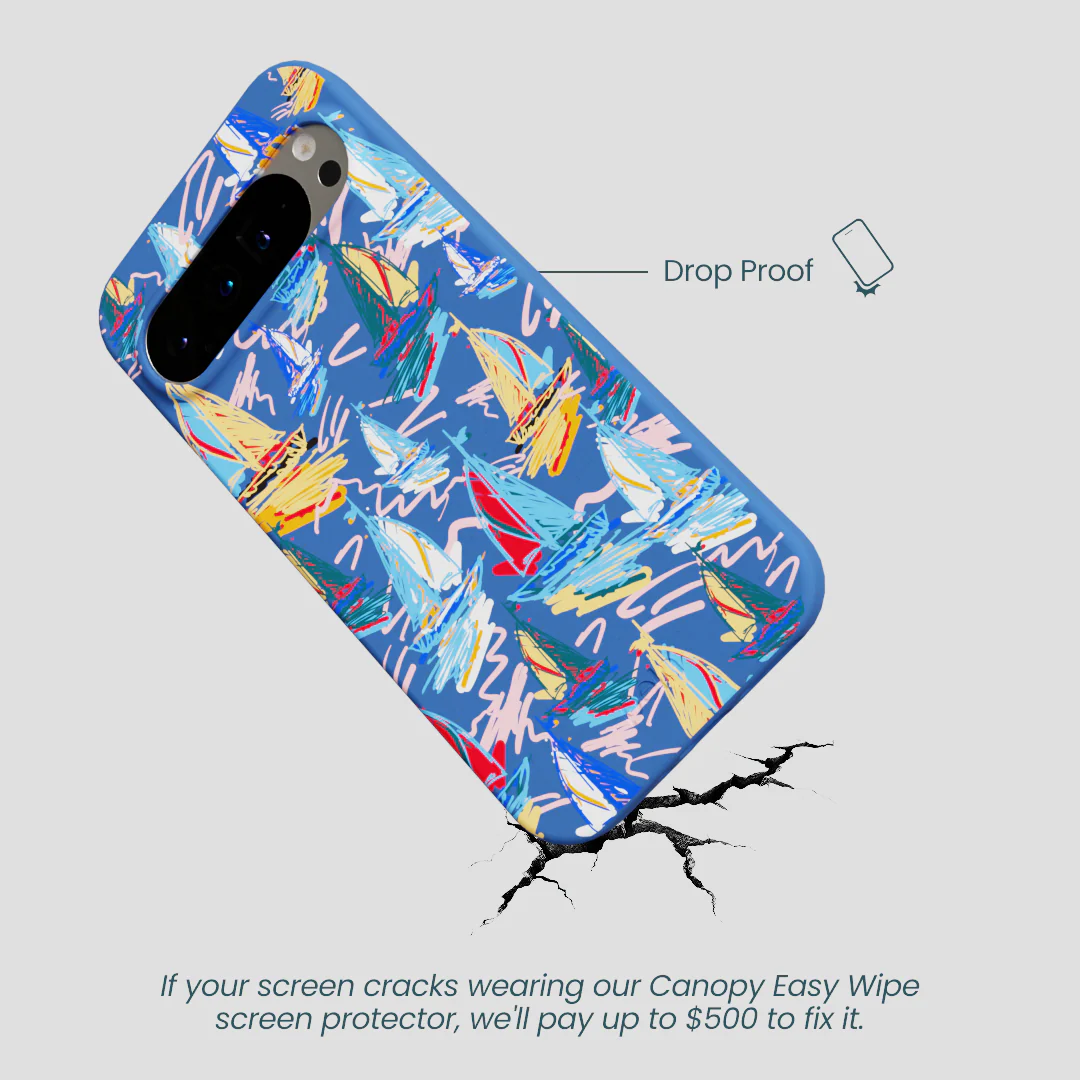 Electric Blue Dockside Dreams Google Pixel 9 Pro XL Case - Image 4
