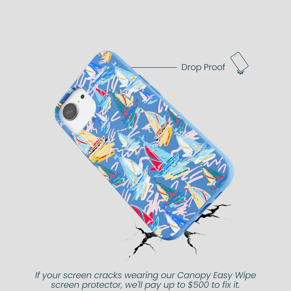 Electric Blue Dockside Dreams iPhone 16e/17e Case - Image 5