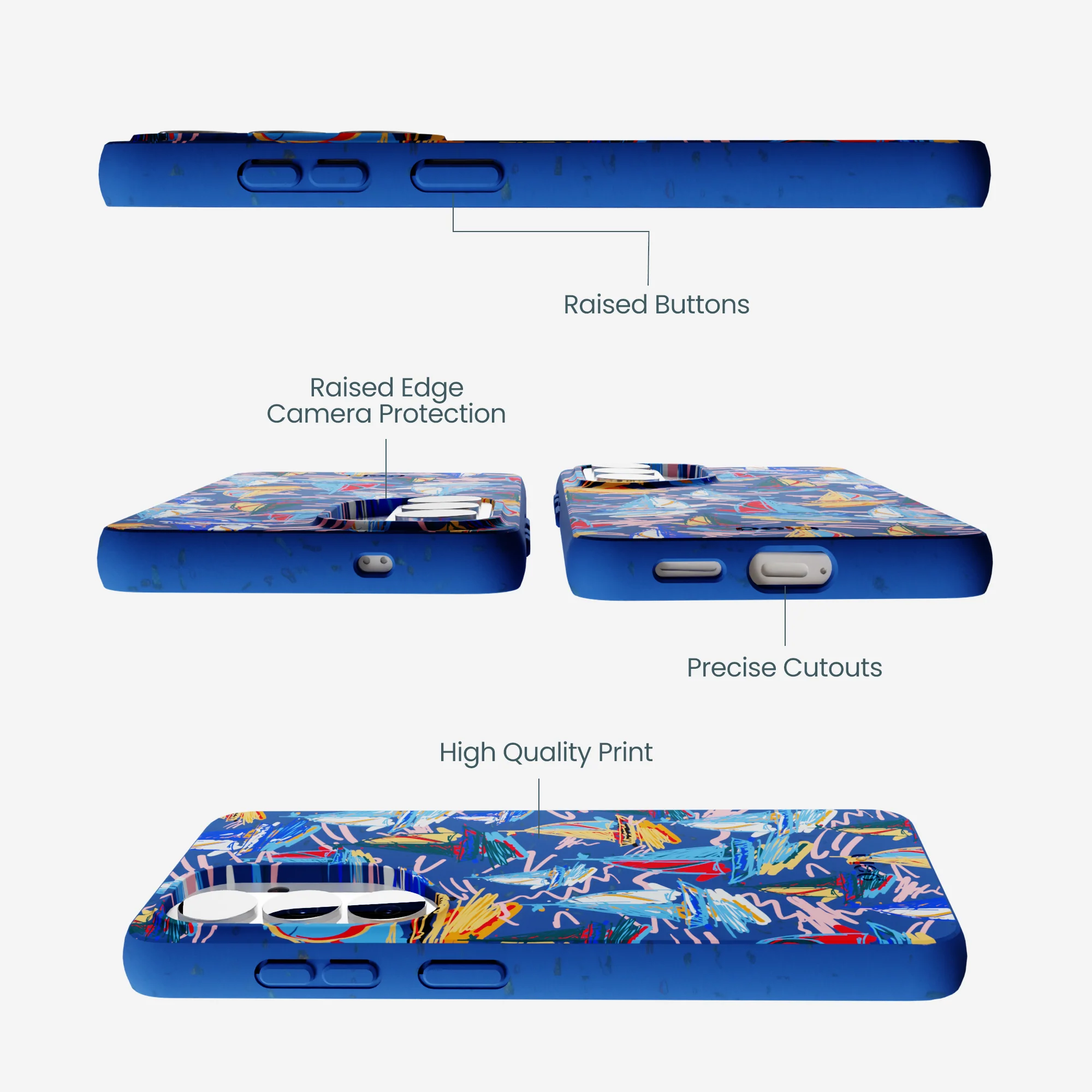 Electric Blue Dockside Dreams Samsung Galaxy S26 Case - Image 2