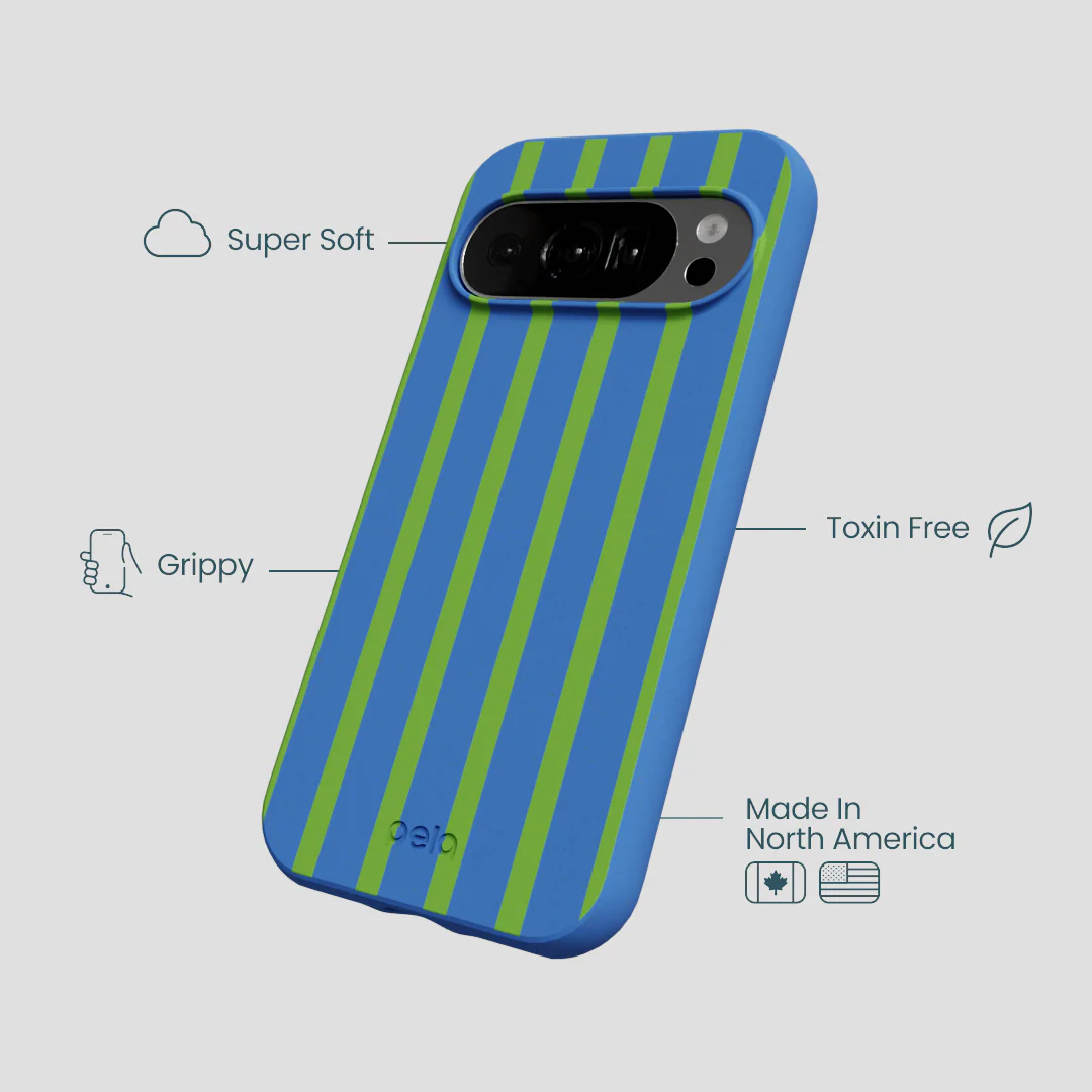 Electric Blue Earth Stripes Google Pixel 10/10 Pro Case - Image 4