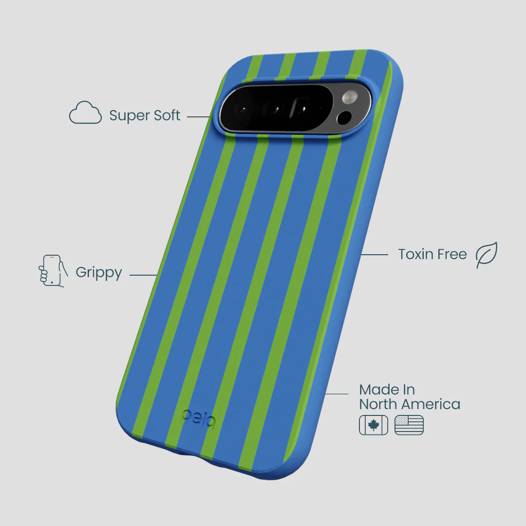 Electric Blue Earth Stripes Google Pixel 10 Pro XL Case - Image 4