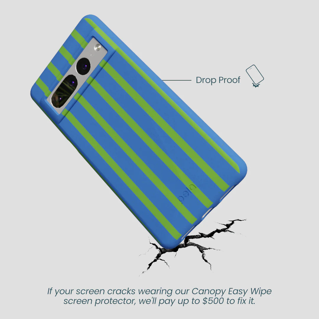 Electric Blue Earth Stripes Google Pixel 7 Pro Case - Image 5