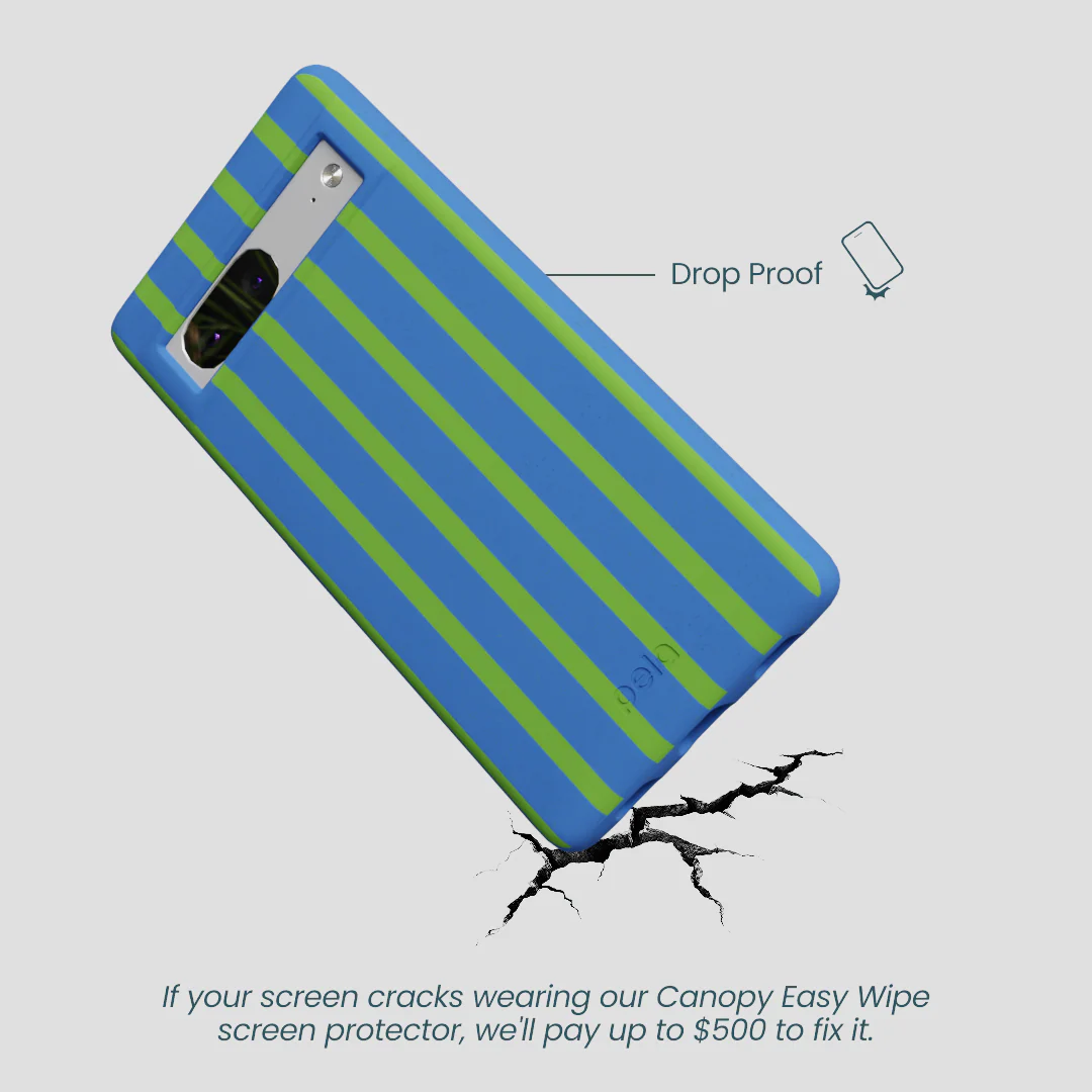 Electric Blue Earth Stripes Google Pixel 7a Case - Image 5