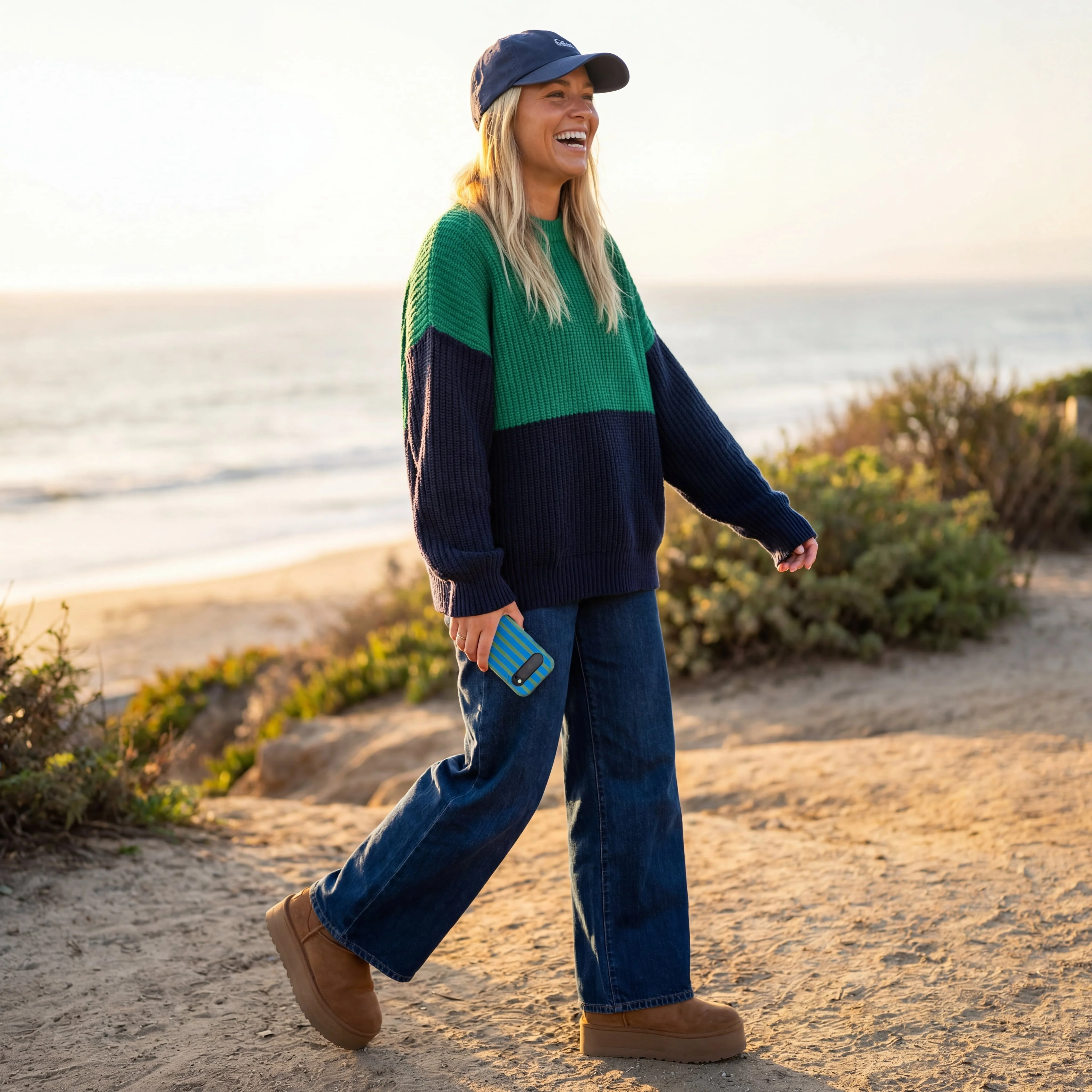 Electric Blue Earth Stripes Google Pixel 8 Pro Case - Image 2
