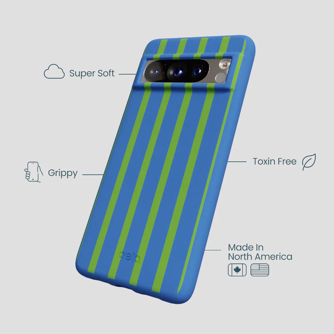 Electric Blue Earth Stripes Google Pixel 8 Pro Case - Image 4