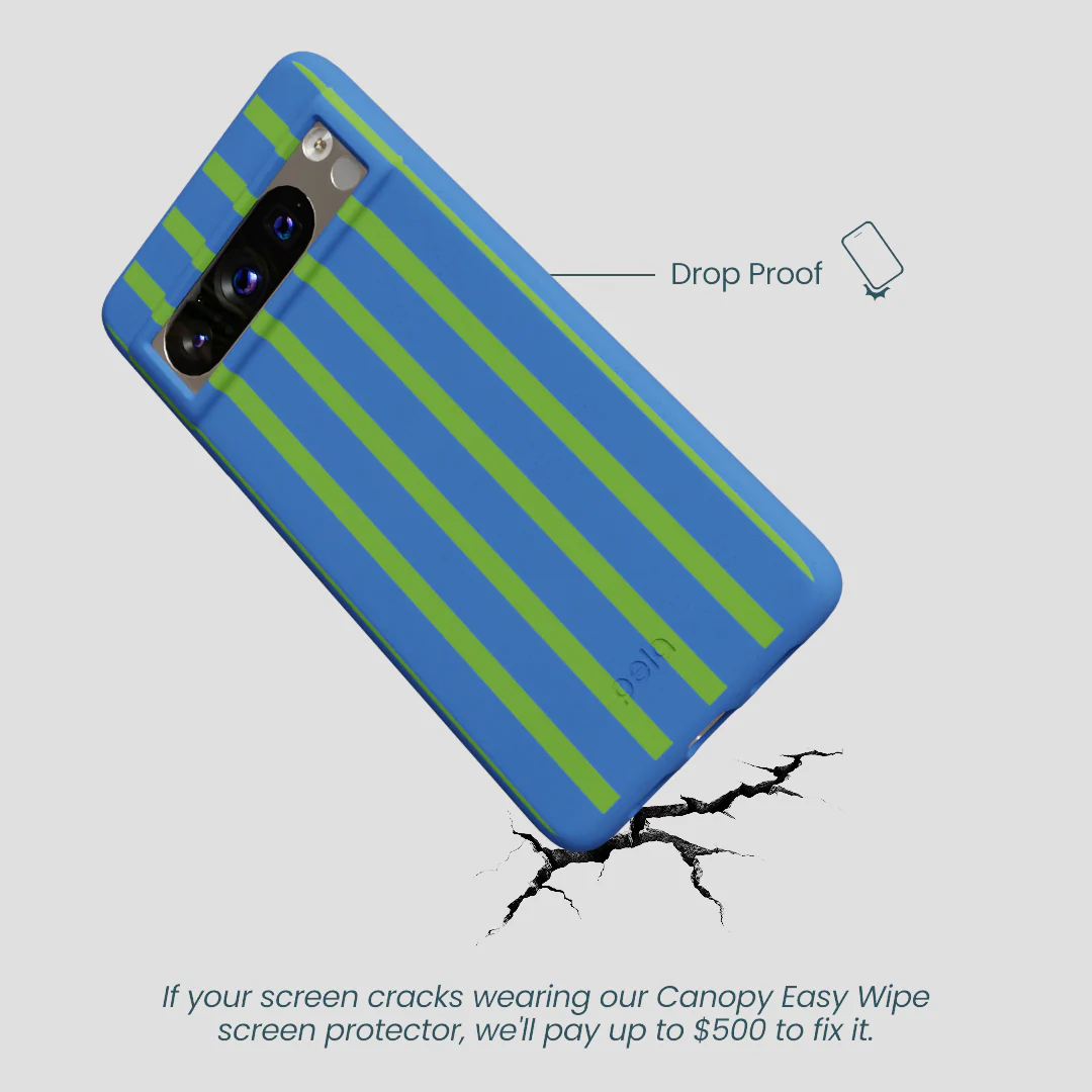 Electric Blue Earth Stripes Google Pixel 8 Pro Case - Image 5