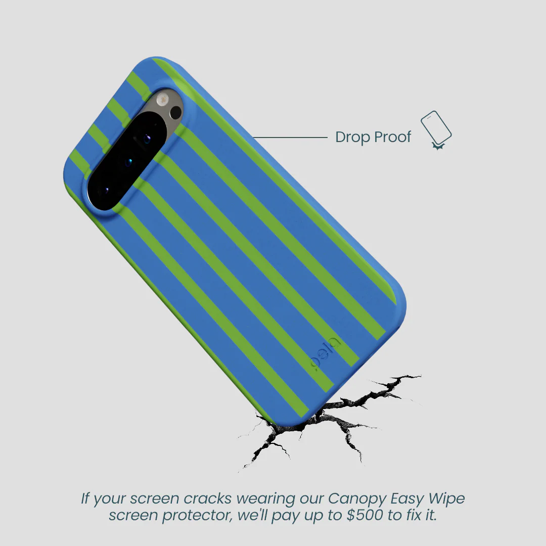 Electric Blue Earth Stripes Google Pixel 9/9 Pro Case - Image 5