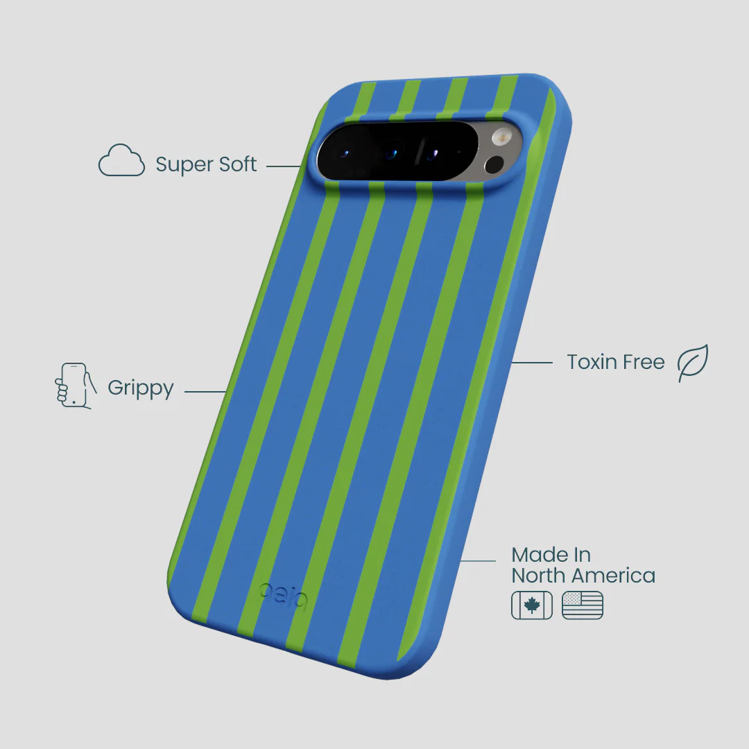 Electric Blue Earth Stripes Google Pixel 9 Pro XL Case - Image 4