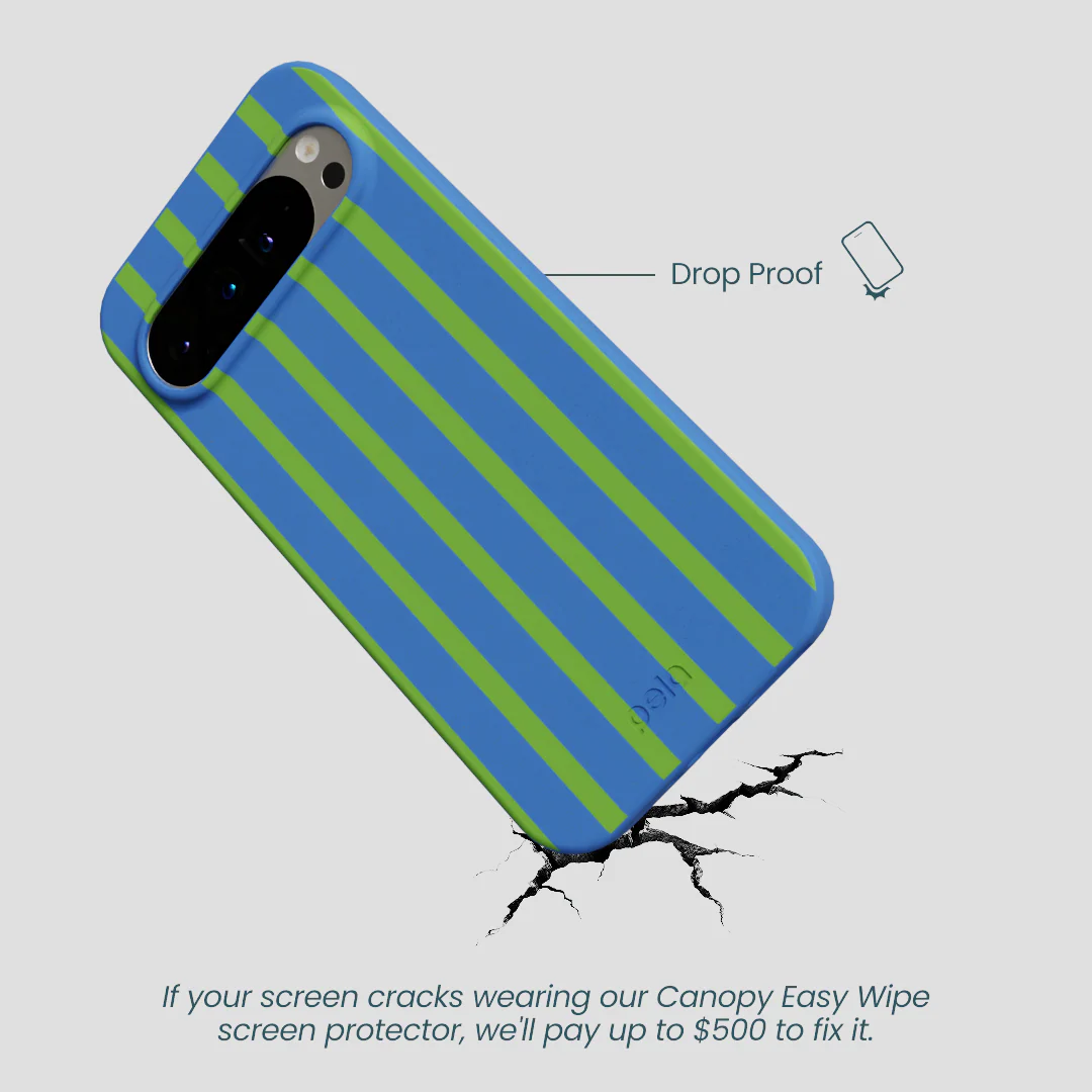 Electric Blue Earth Stripes Google Pixel 9 Pro XL Case - Image 5
