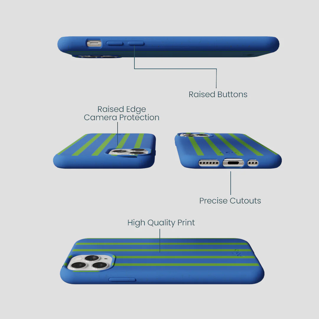 Electric Blue Earth Stripes iPhone 11 Pro Case - Image 3