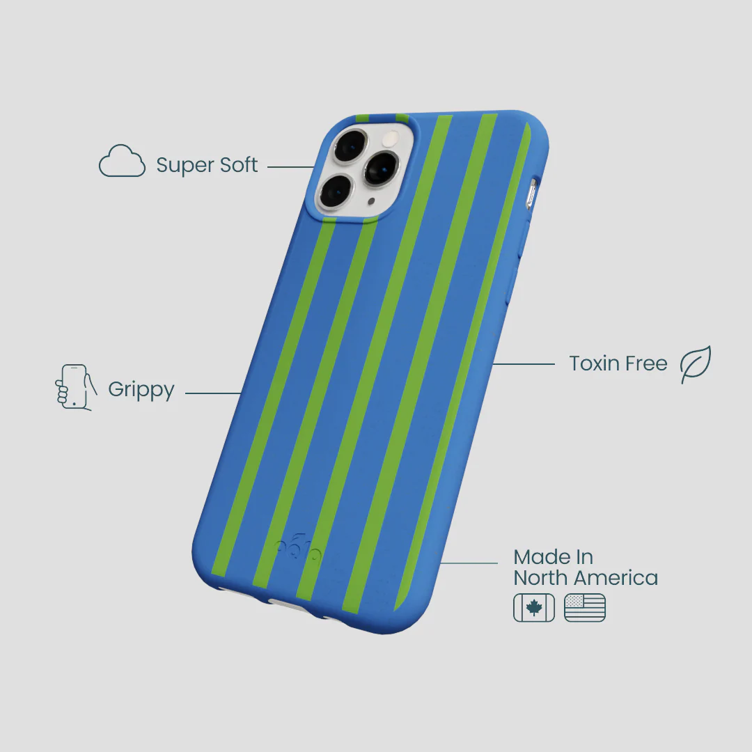 Electric Blue Earth Stripes iPhone 11 Pro Case - Image 4