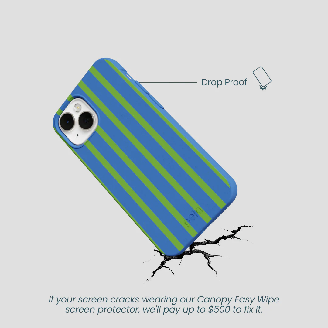 Electric Blue Earth Stripes iPhone 13 Mini Case - Image 5