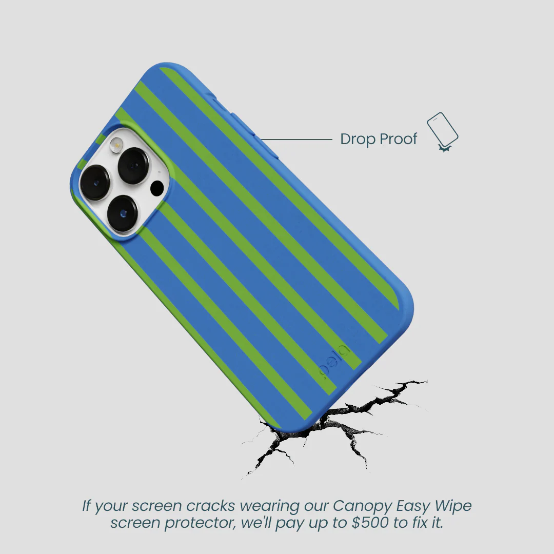 Electric Blue Earth Stripes iPhone 13 Pro Case - Image 5