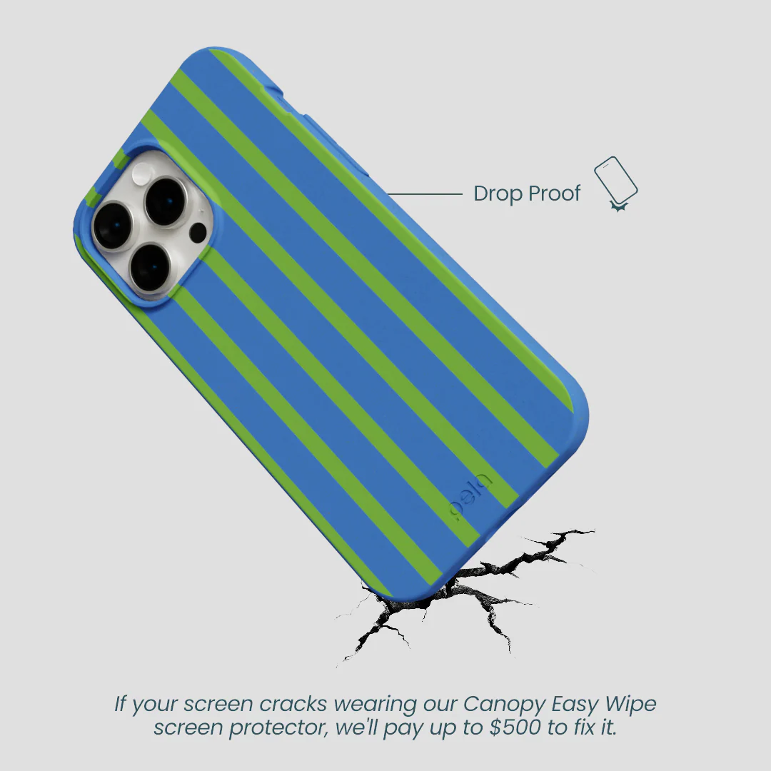 Electric Blue Earth Stripes iPhone 15 Pro Max Case - Image 5