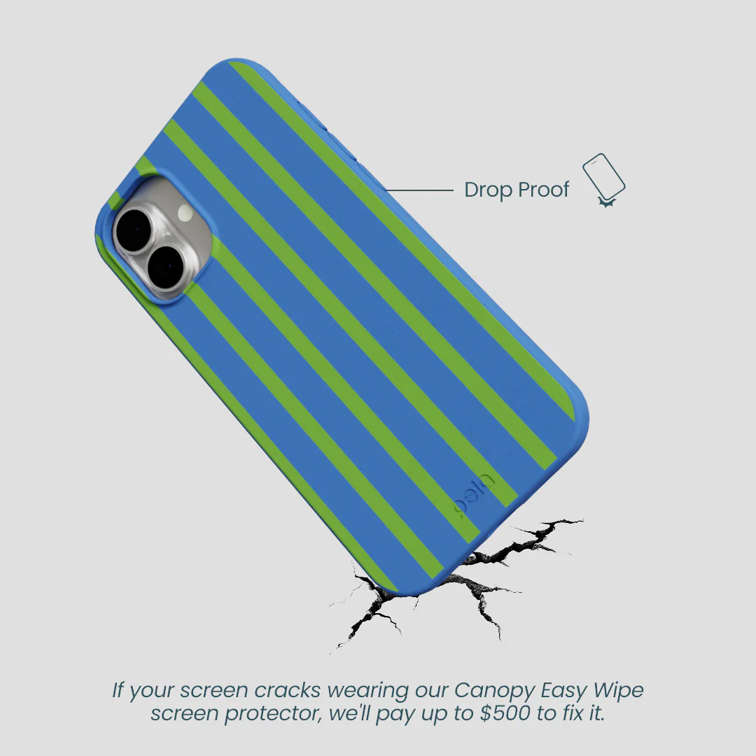 Electric Blue Earth Stripes iPhone 16 Plus Case - Image 5