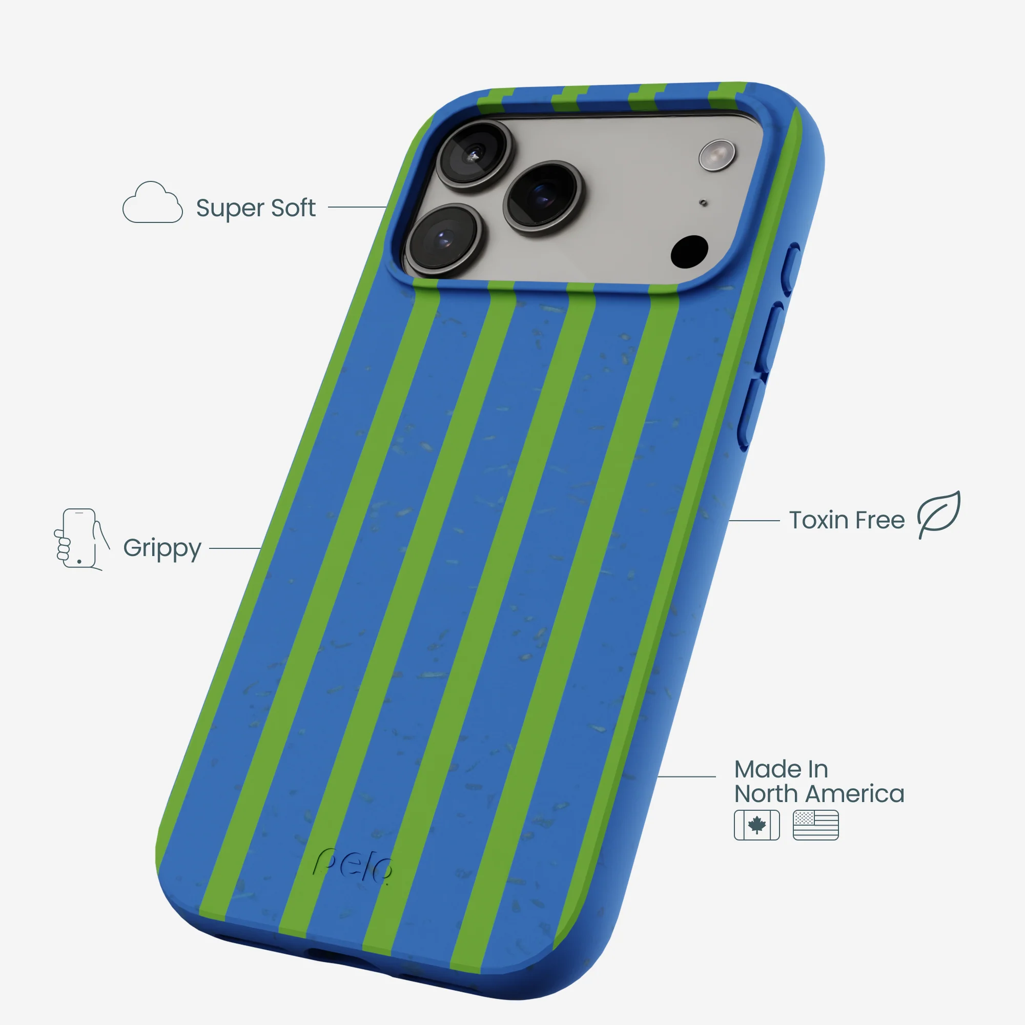 Electric Blue Earth Stripes iPhone 17 Pro Max Case - Image 4