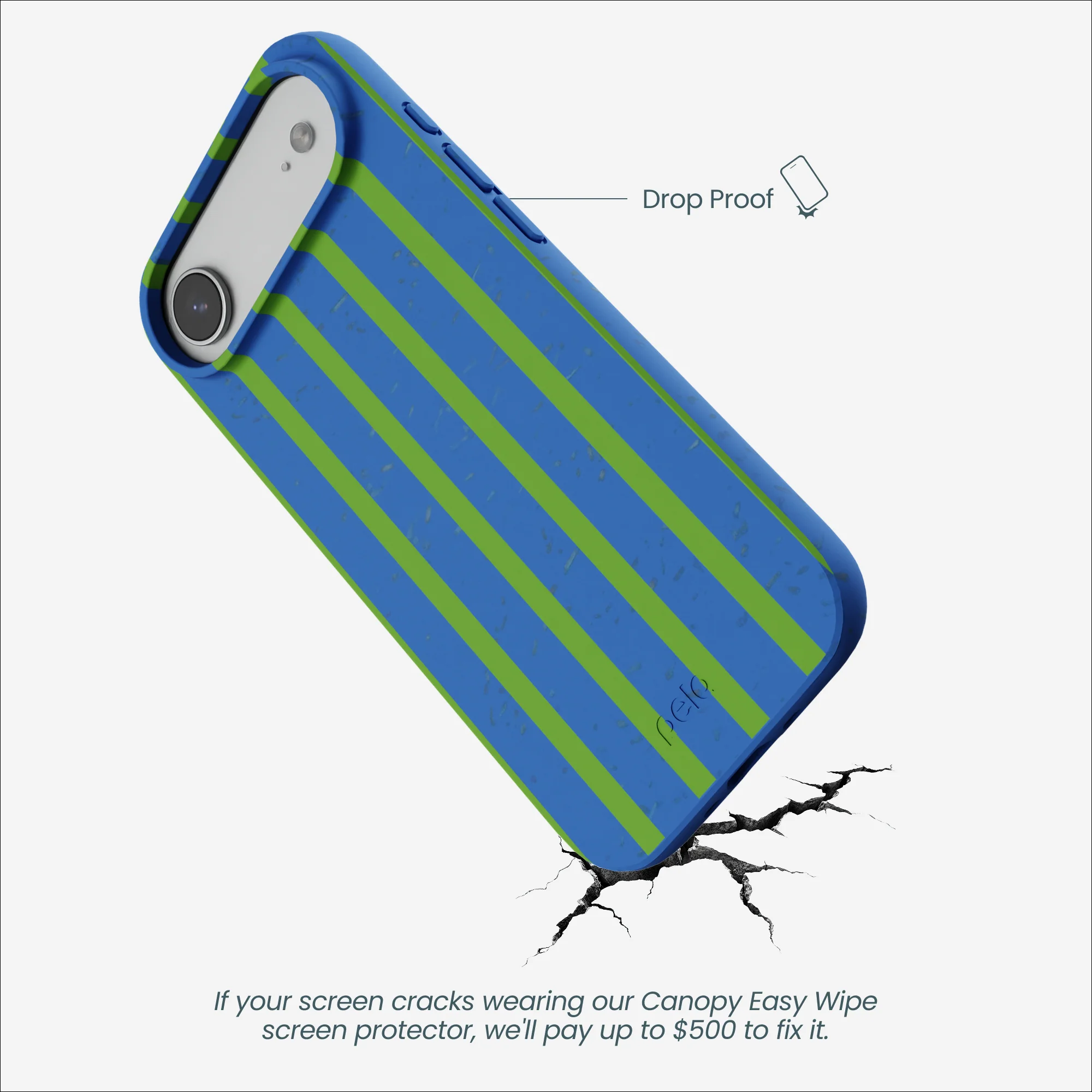 Electric Blue Earth Stripes iPhone Air Case - Image 5