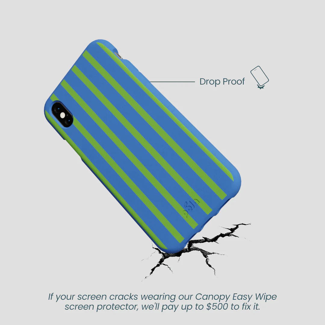 Electric Blue Earth Stripes iPhone XR Case - Image 5