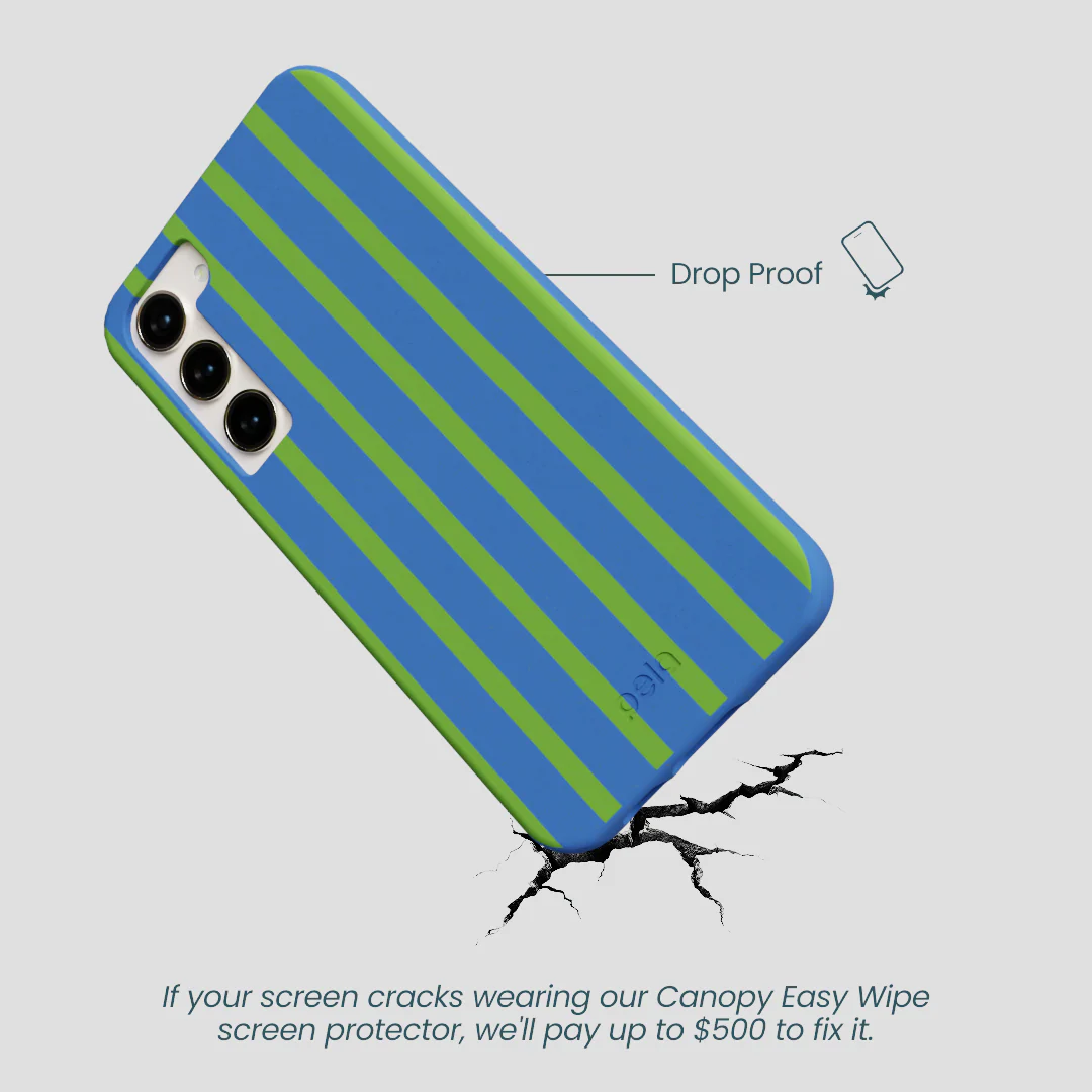 Electric Blue Earth Stripes Samsung Galaxy S23+(Plus) Case - Image 5