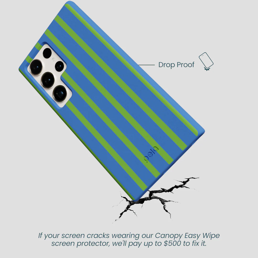Electric Blue Earth Stripes Samsung Galaxy S24 Ultra Case - Image 5