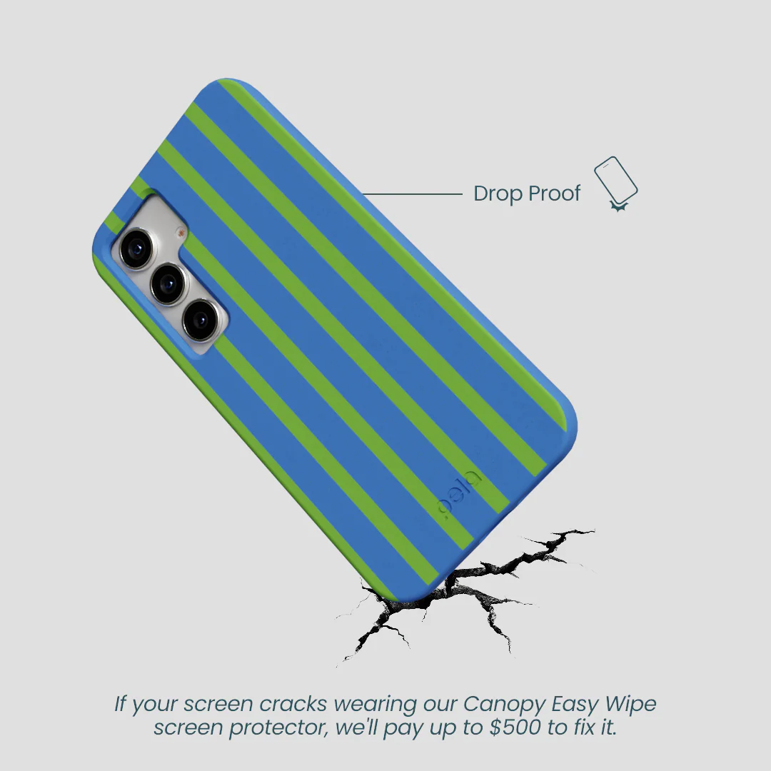 Electric Blue Earth Stripes Samsung Galaxy S25 Case - Image 5