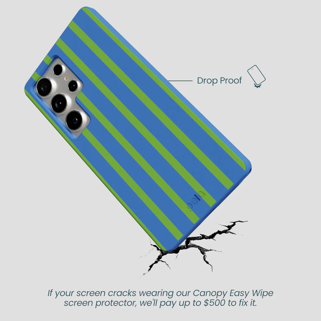 Electric Blue Earth Stripes Samsung Galaxy S25 Ultra Case - Image 5