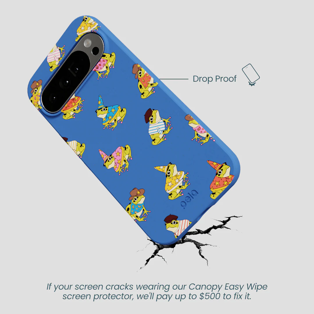 Electric Blue Fancy Frogs Google Pixel 10 Pro XL Case - Image 5