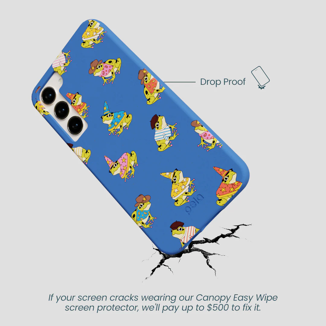 Electric Blue Fancy Frogs Samsung Galaxy S24+(Plus) Case - Image 5