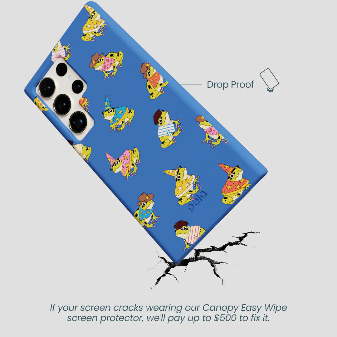 Electric Blue Fancy Frogs Samsung Galaxy S24 Ultra Case - Image 5