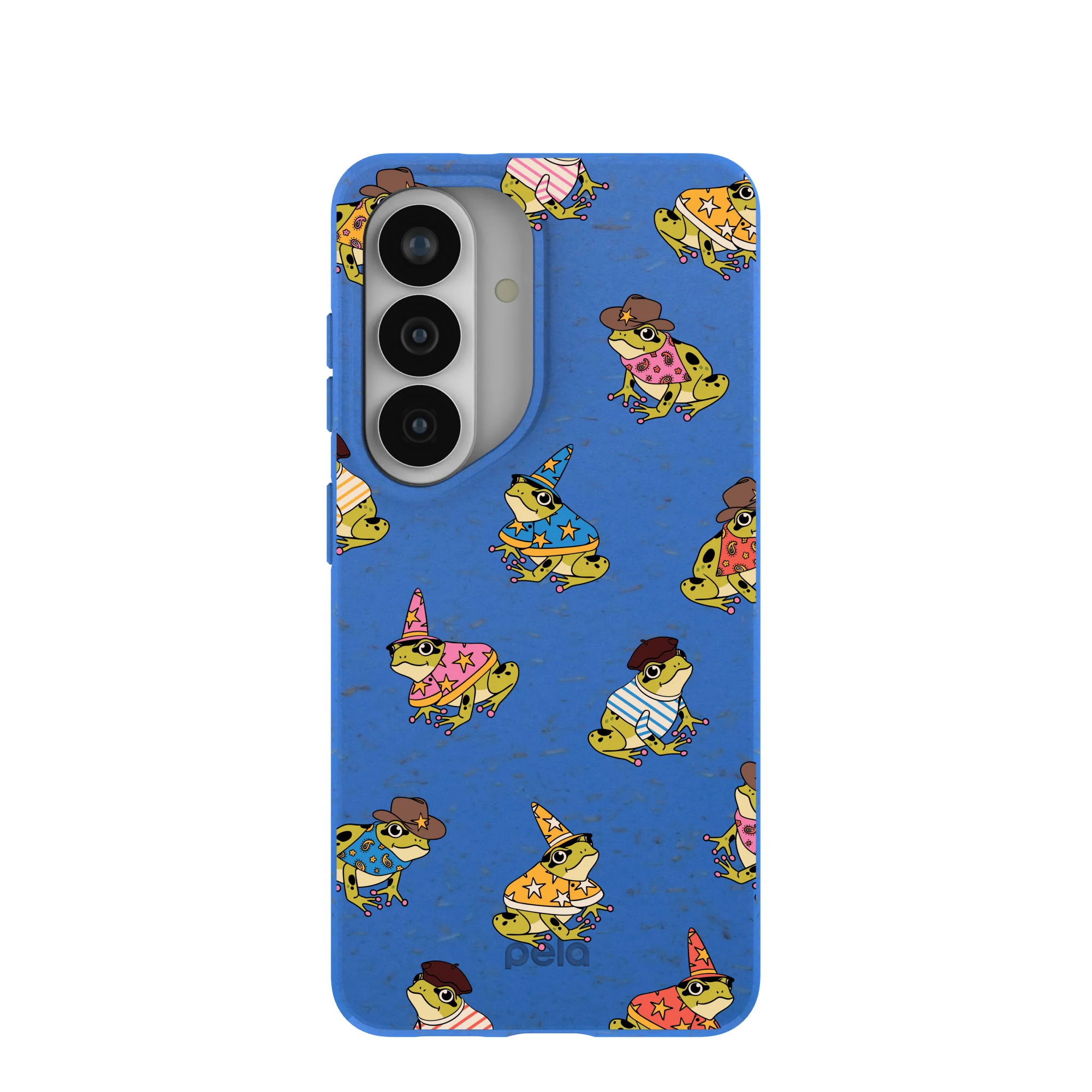 Electric Blue Fancy Frogs Samsung Galaxy S26 Case