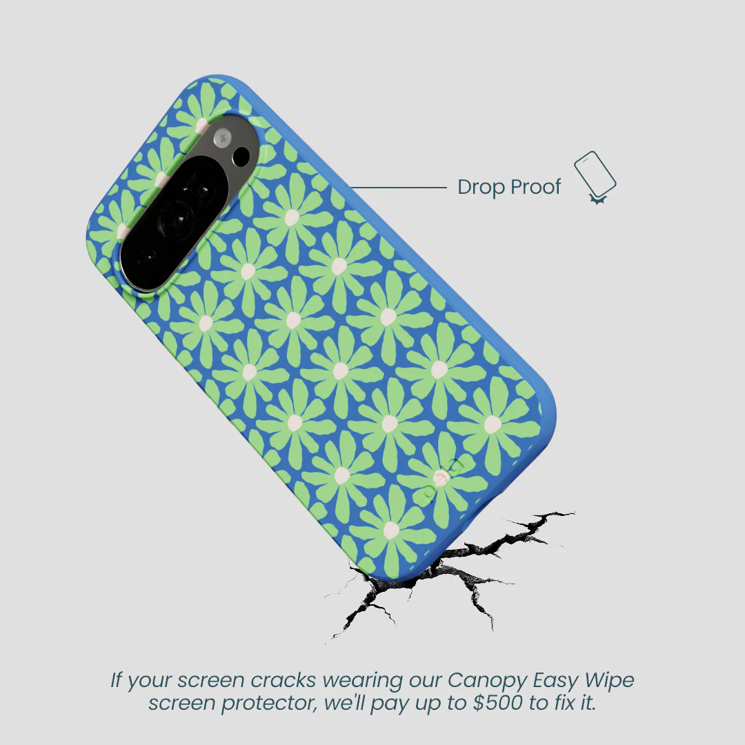 Electric Blue Flower Child Google Pixel 10/10 Pro Case - Image 4