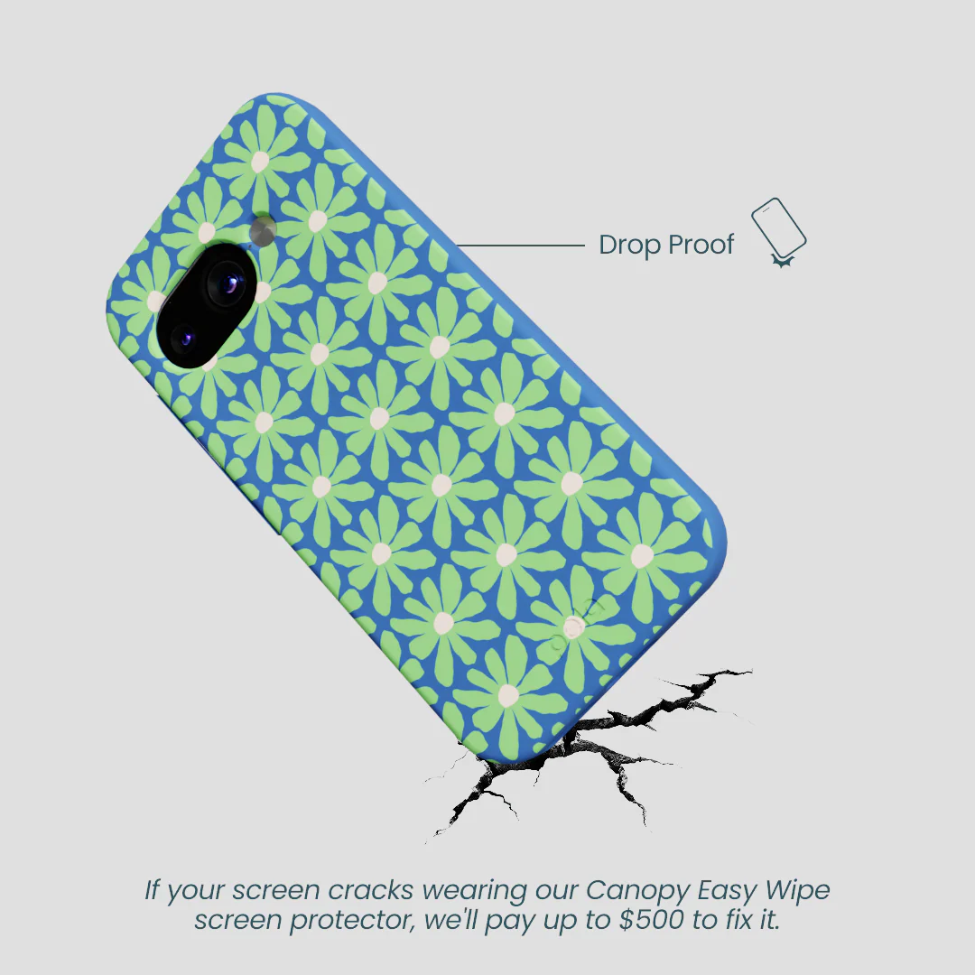 Electric Blue Flower Child Google Pixel 9a Case - Image 4