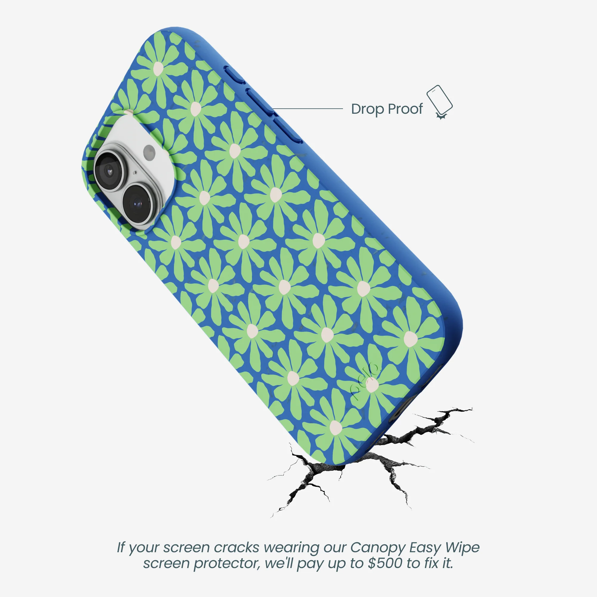 Electric Blue Flower Child iPhone 17 Case - Image 5