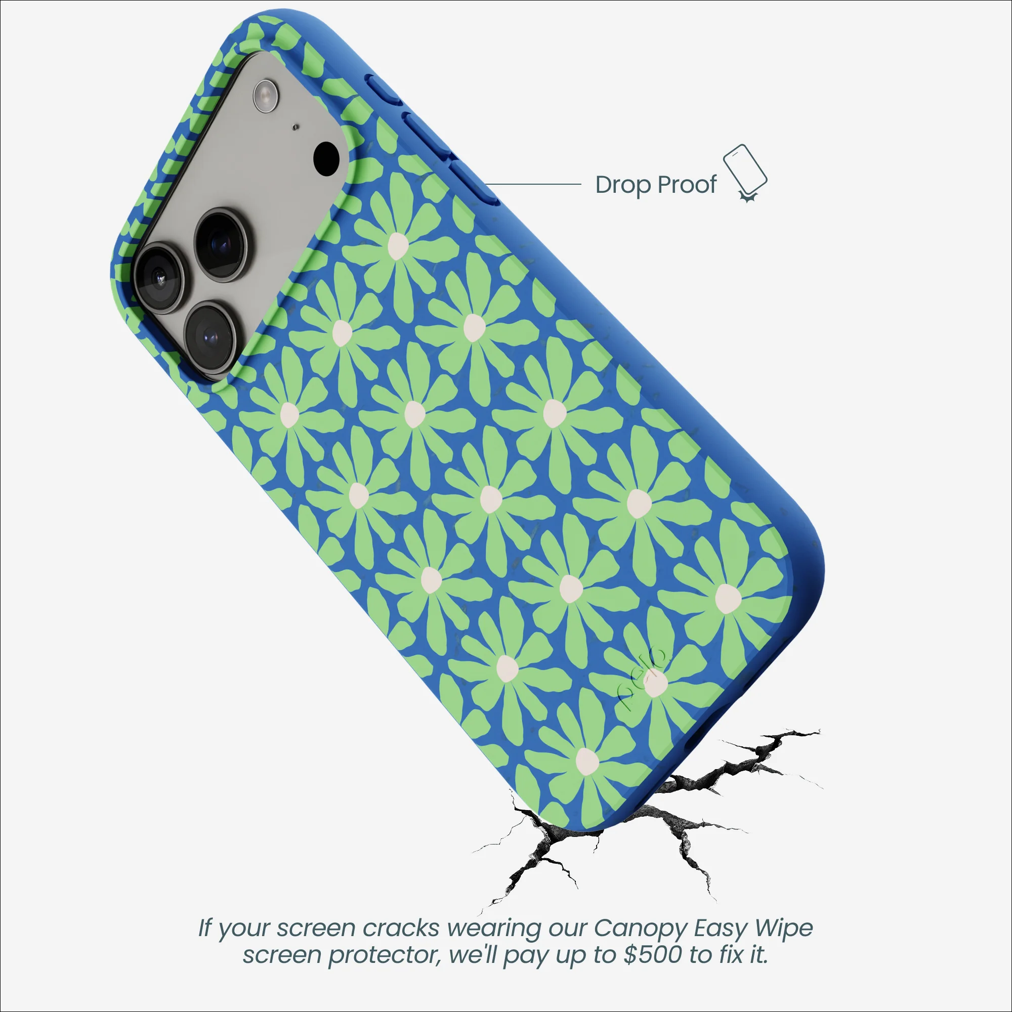 Electric Blue Flower Child iPhone 17 Pro Max Case - Image 5