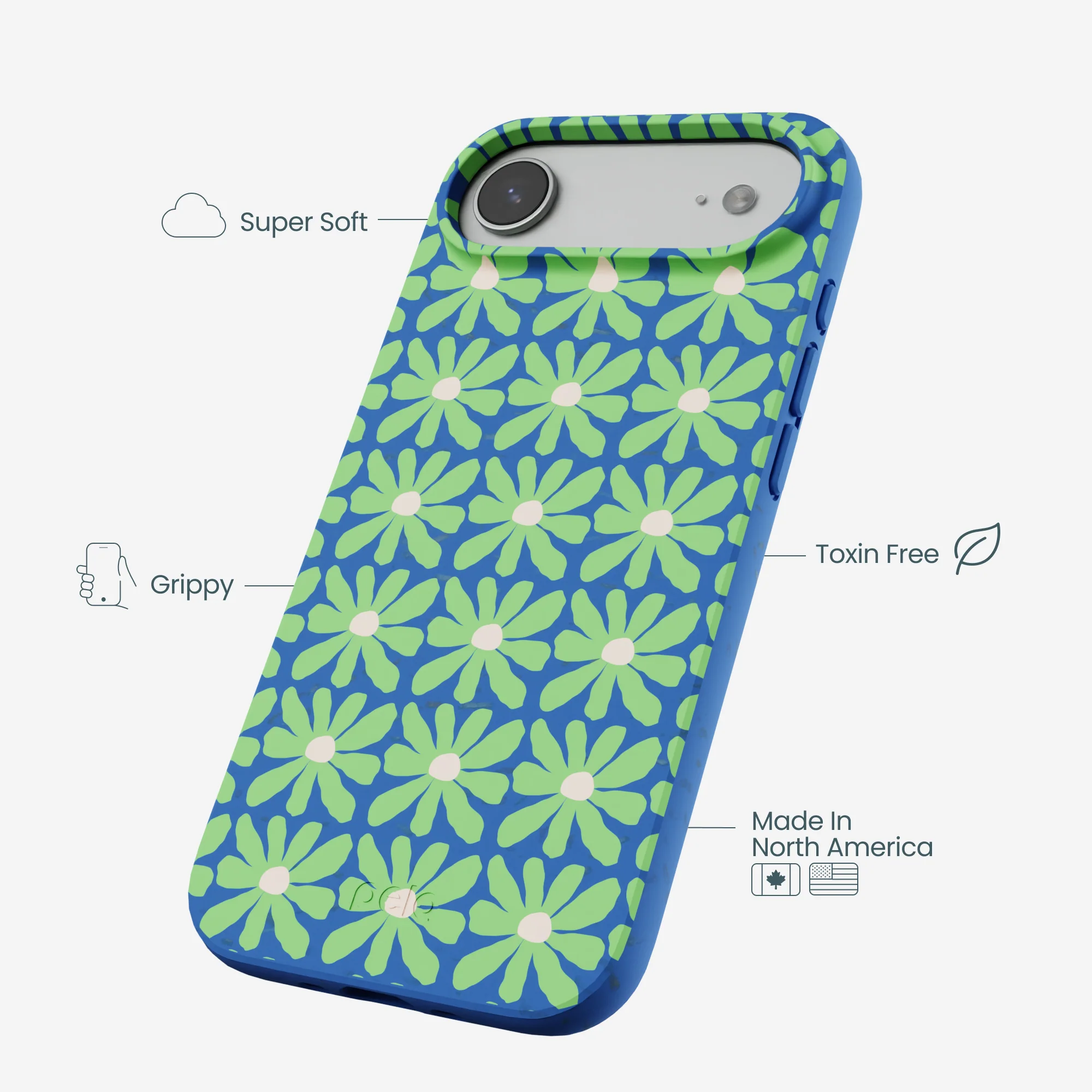 Electric Blue Flower Child iPhone Air Case - Image 4