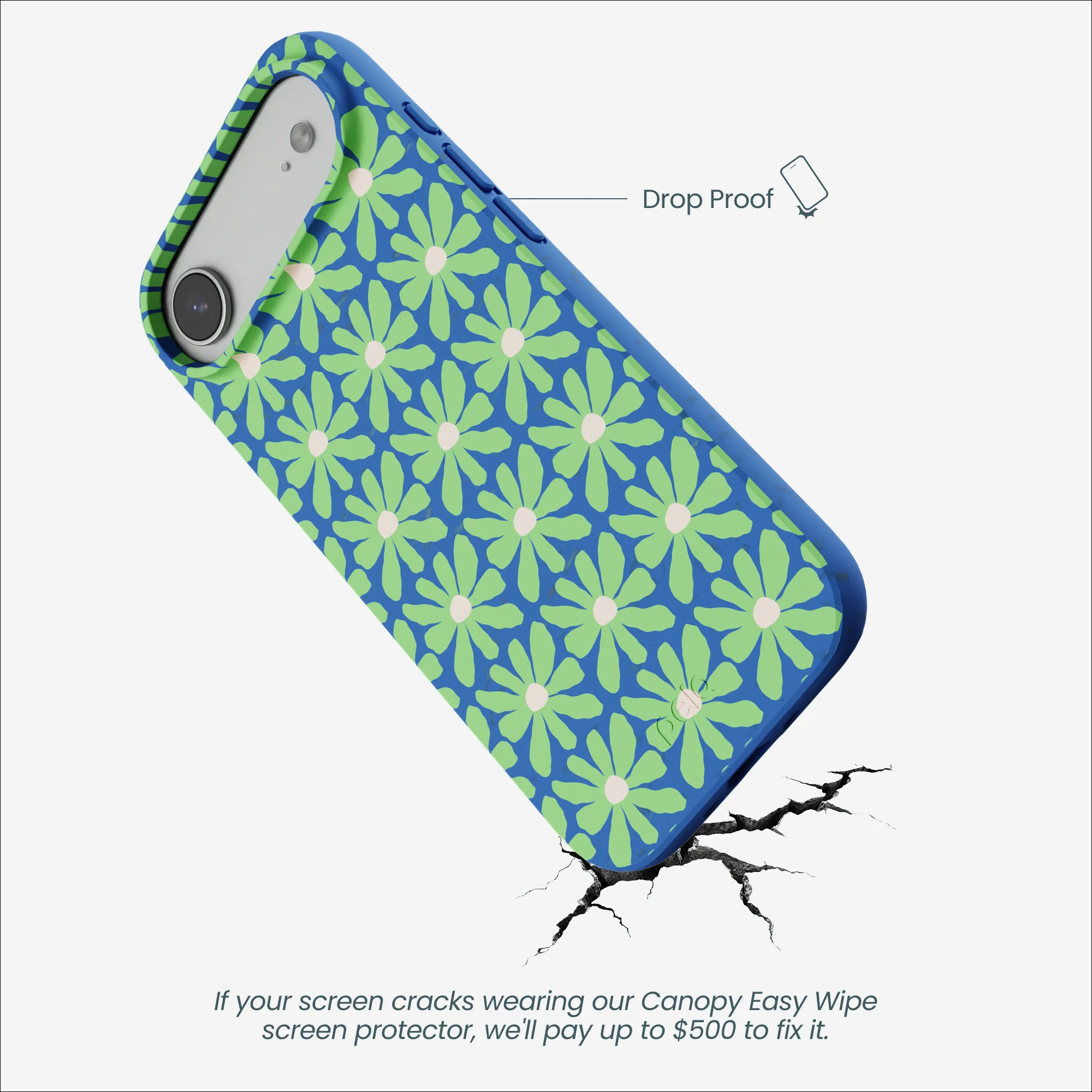 Electric Blue Flower Child iPhone Air Case - Image 5