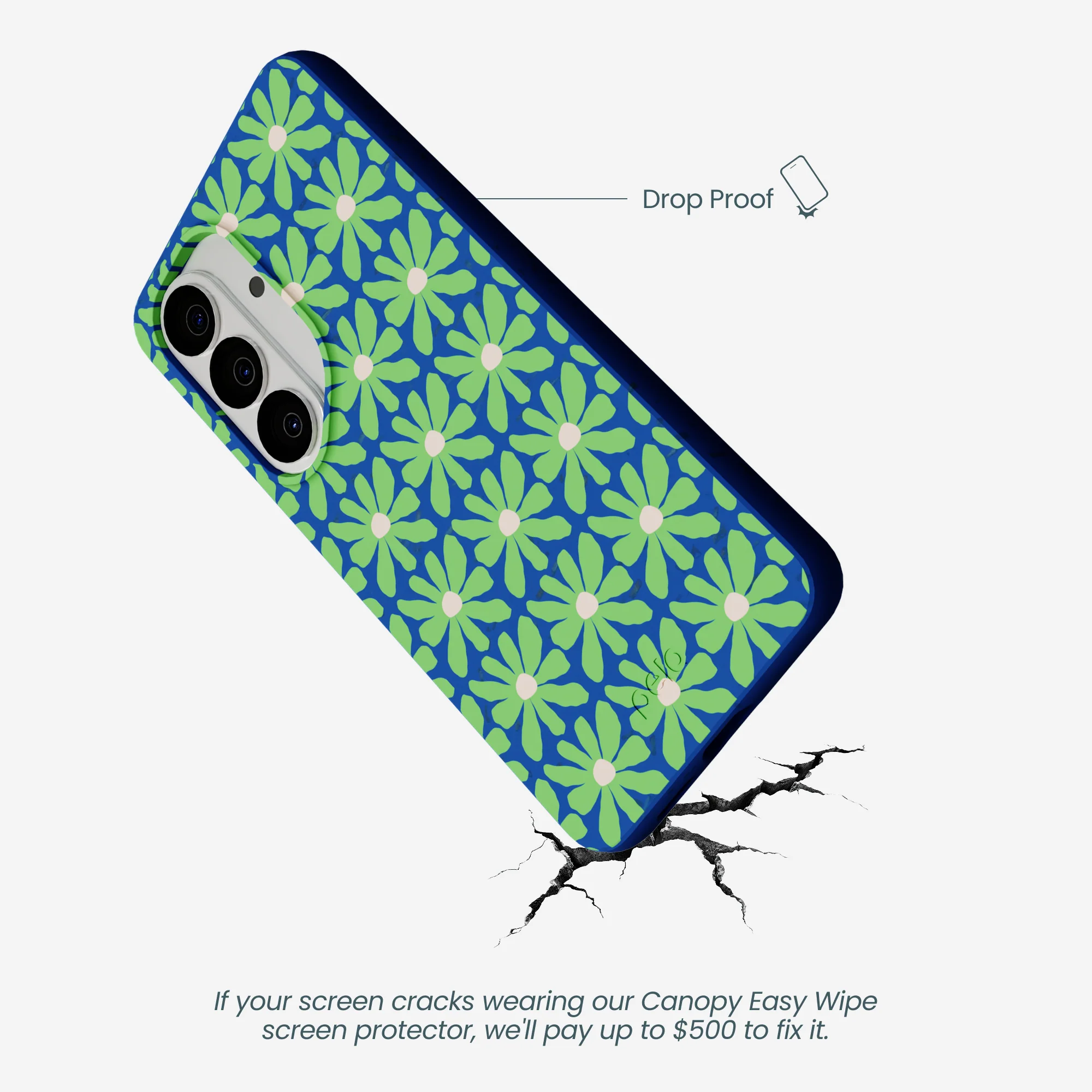 Electric Blue Flower Child Samsung Galaxy S26 Case - Image 4