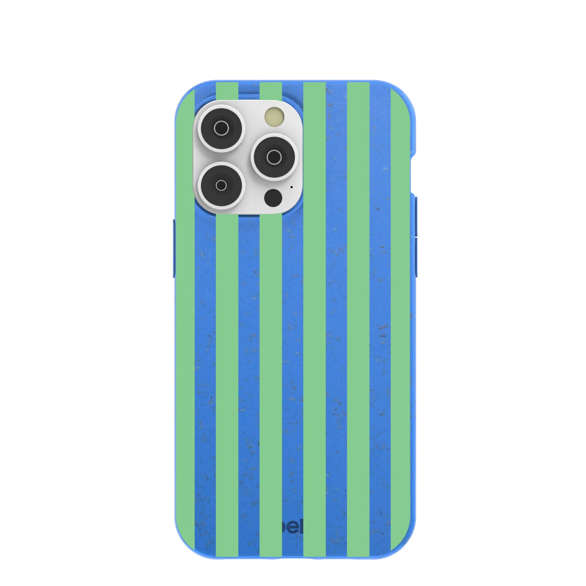 Electric Blue Fresh Green Stripes iPhone 14 Pro Max Case